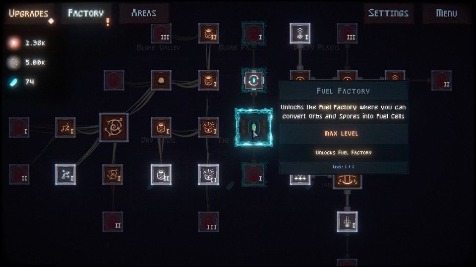 Sporbs: the upgrade skill tree